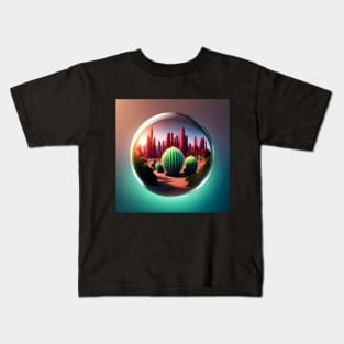 Cactus inside Glass Ball Kids T-Shirt